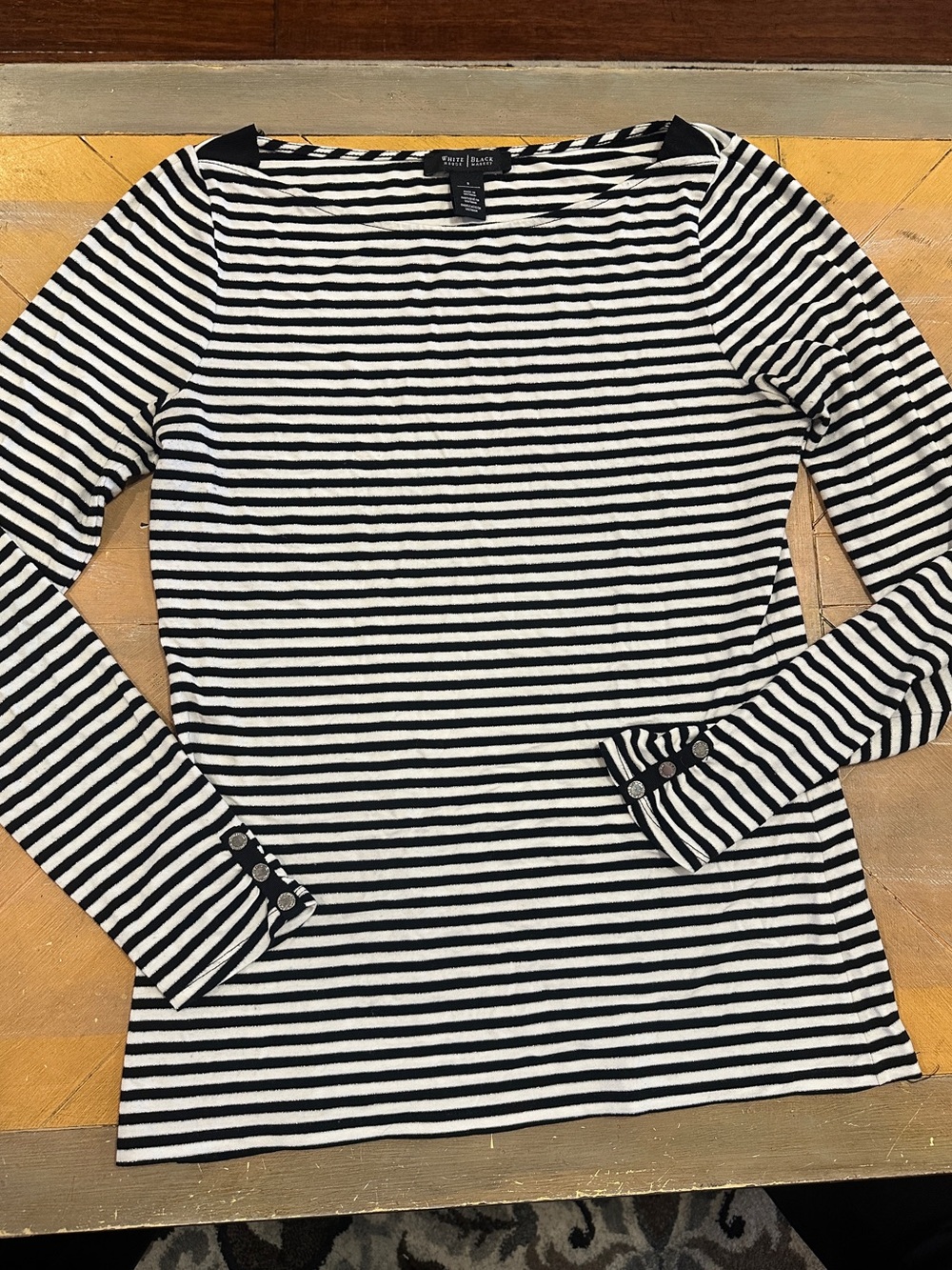 White House Black Market Striped Long Sleeve Top – Small